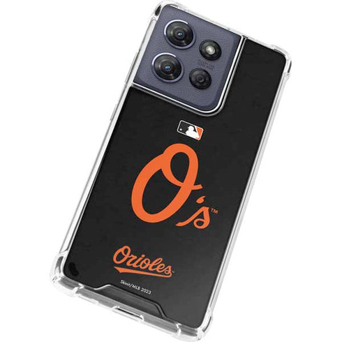 MLB Baltimore Orioles - Solid Distressed Moto G Power 5G (2025) Clear Case