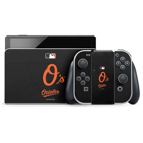 MLB Baltimore Orioles - Solid Distressed Nintendo Skins
