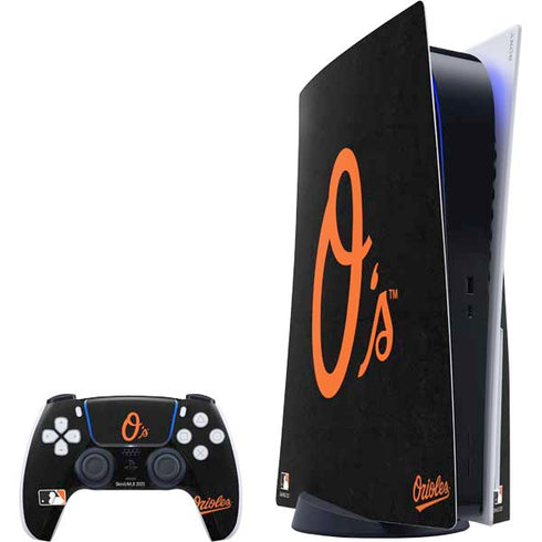 MLB Baltimore Orioles - Solid Distressed PlayStation PS5 Skins