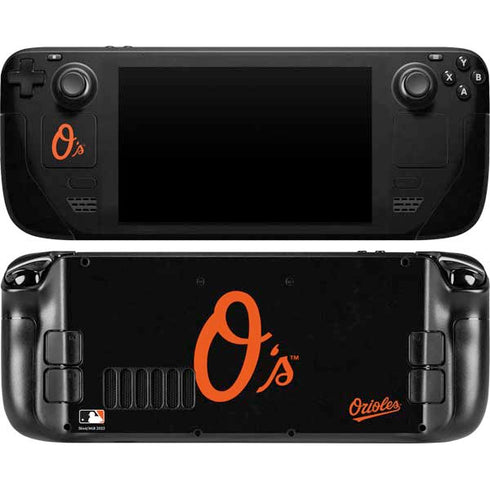 MLB Baltimore Orioles - Solid Distressed Steam Deck Handheld Gaming Computer Skin