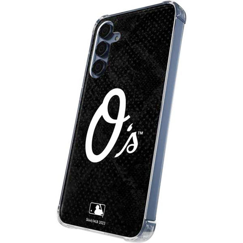 MLB Baltimore Orioles Dark Wash Galaxy A55 5G Clear Case