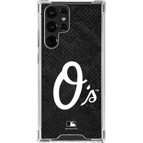 MLB Baltimore Orioles Dark Wash Galaxy S23 Ultra Clear Case