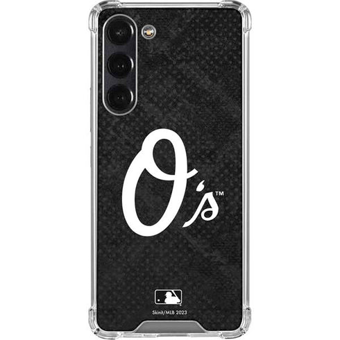 MLB Baltimore Orioles Dark Wash Galaxy S24 FE Clear Case