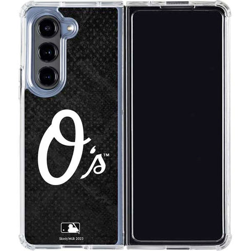 MLB Baltimore Orioles Dark Wash Galaxy Z Fold5 5G Clear Case