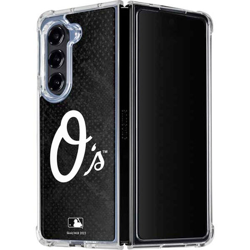 MLB Baltimore Orioles Dark Wash Galaxy Z Fold5 5G Clear Case