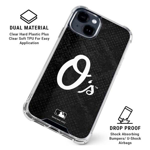 MLB Baltimore Orioles Dark Wash iPhone 15 Clear Case