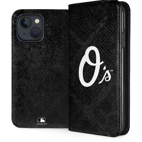 MLB Baltimore Orioles Dark Wash iPhone 15 Plus Folio Case
