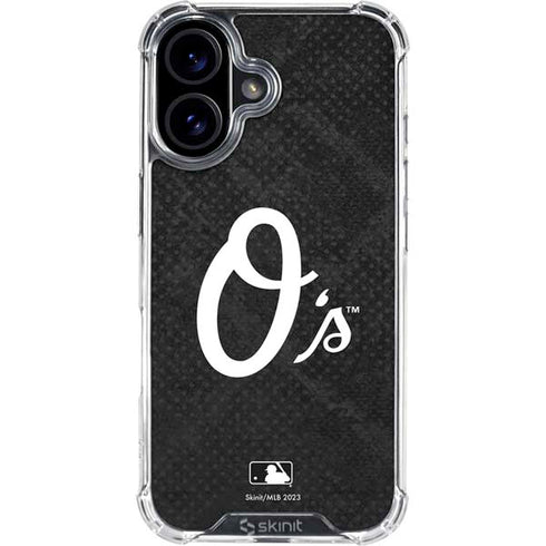 MLB Baltimore Orioles Dark Wash iPhone 16 Plus Clear Case