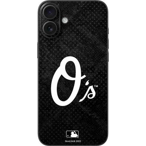 MLB Baltimore Orioles Dark Wash iPhone 16 Plus Skin