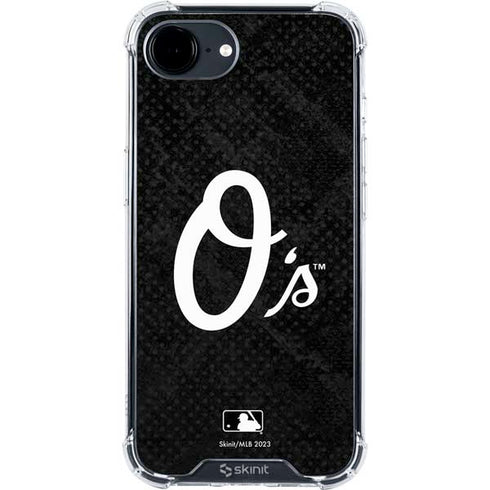 MLB Baltimore Orioles Dark Wash iPhone 16e Clear Case