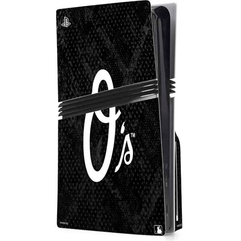 MLB Baltimore Orioles Dark Wash PS5 Pro Disk Console Skin