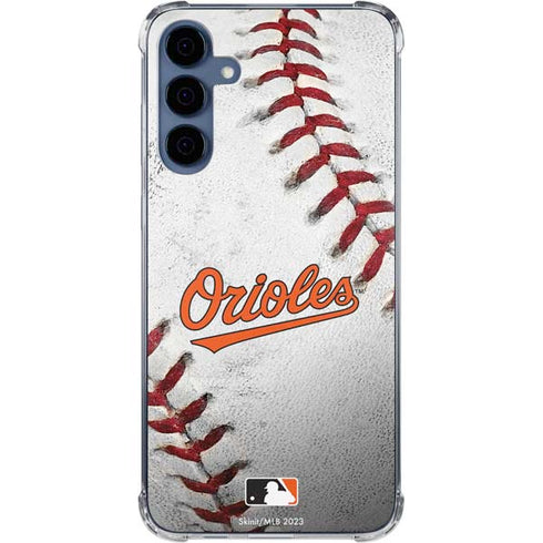 MLB Baltimore Orioles Game Ball Galaxy A35 5G Clear Case