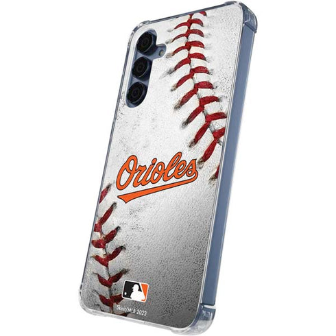 MLB Baltimore Orioles Game Ball Galaxy A35 5G Clear Case
