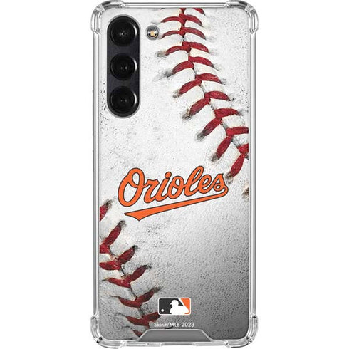 MLB Baltimore Orioles Game Ball Galaxy S24 FE Clear Case