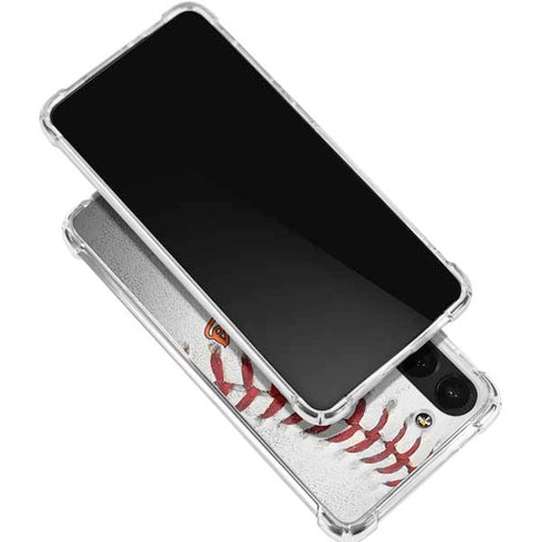 MLB Baltimore Orioles Game Ball Galaxy S24 FE Clear Case