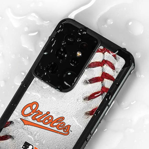 MLB Baltimore Orioles Game Ball Galaxy S24 Ultra Waterproof Case