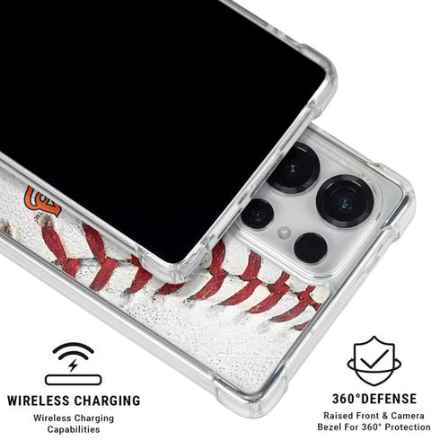 MLB Baltimore Orioles Game Ball Galaxy S26 Ultra Clear Case