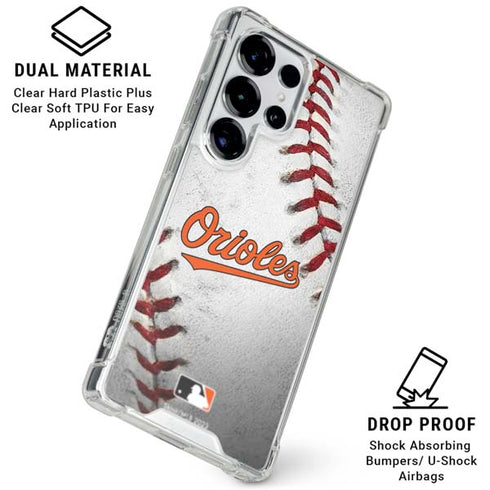 MLB Baltimore Orioles Game Ball Galaxy S26 Ultra Clear Case