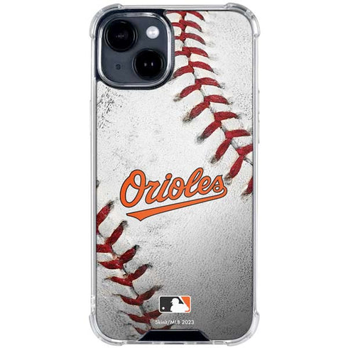 MLB Baltimore Orioles Game Ball iPhone 15 Clear Case