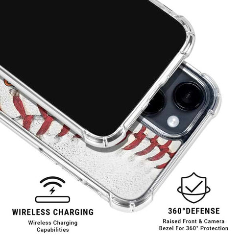 MLB Baltimore Orioles Game Ball iPhone 15 Clear Case