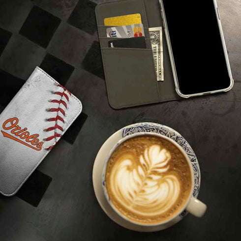 MLB Baltimore Orioles Game Ball iPhone 15 Plus Folio Case