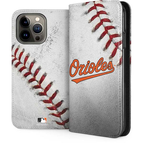 MLB Baltimore Orioles Game Ball iPhone 15 Pro Max Folio Case