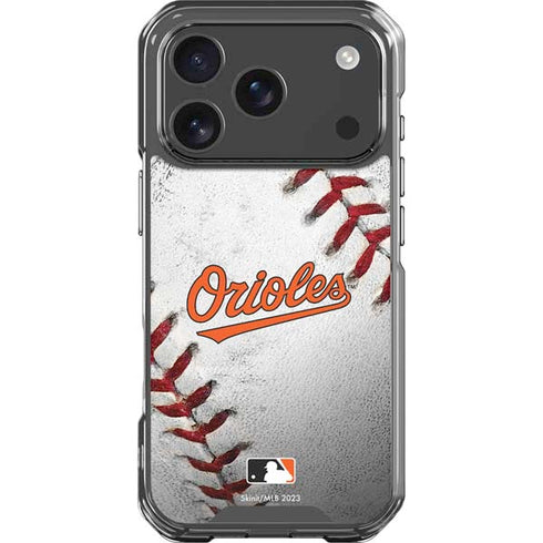 MLB Baltimore Orioles Game Ball iPhone 17 Pro Clear Case