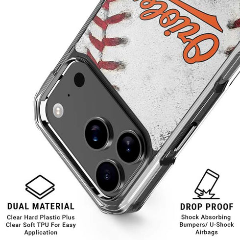 MLB Baltimore Orioles Game Ball iPhone 17 Pro Max Clear Case