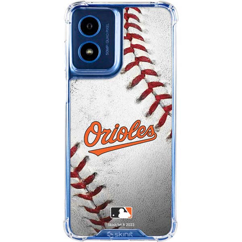 MLB Baltimore Orioles Game Ball Moto G 5G (2024) Clear Case