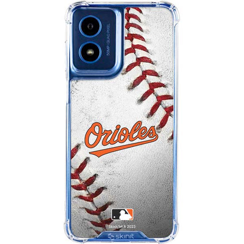 MLB Baltimore Orioles Game Ball Moto G Play 4G (2024) Clear Case