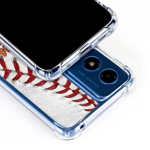 MLB Baltimore Orioles Game Ball Moto G Play 4G (2024) Clear Case