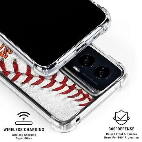 MLB Baltimore Orioles Game Ball Moto G Power 5G (2024) Clear Case