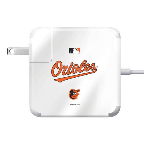 MLB Baltimore Orioles Home Jersey 85W Power Adapter (15 and 17 inch MacBook Pro Charger) Skin