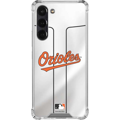 MLB Baltimore Orioles Home Jersey Galaxy S24 FE Clear Case