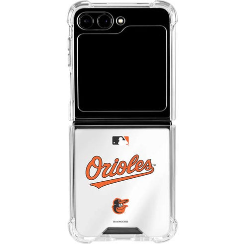 MLB Baltimore Orioles Home Jersey Galaxy Z Flip6 Clear Case