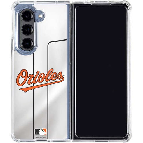 MLB Baltimore Orioles Home Jersey Galaxy Z Fold5 5G Clear Case