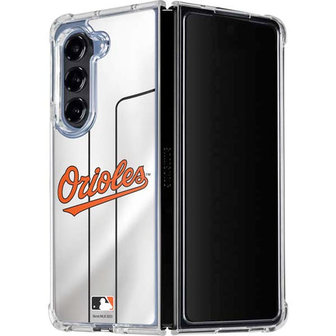 MLB Baltimore Orioles Home Jersey Galaxy Z Fold5 5G Clear Case