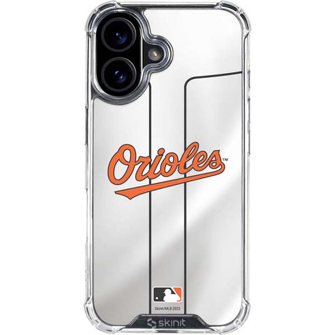 MLB Baltimore Orioles Home Jersey iPhone 16 Plus Clear Case