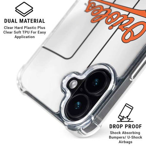 MLB Baltimore Orioles Home Jersey iPhone 16 Plus Clear Case