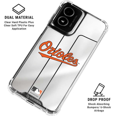MLB Baltimore Orioles Home Jersey Moto G Power 5G (2024) Clear Case