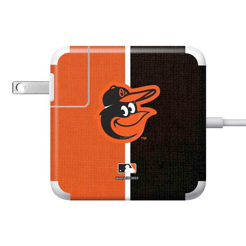 MLB Baltimore Orioles Split 85W Power Adapter (15 and 17 inch MacBook Pro Charger) Skin