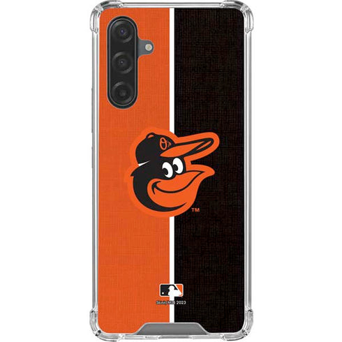 MLB Baltimore Orioles Split Galaxy A17 Clear Case