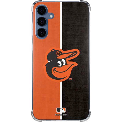 MLB Baltimore Orioles Split Galaxy A35 5G Clear Case