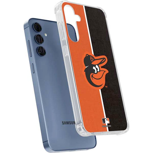 MLB Baltimore Orioles Split Galaxy A55 5G Clear Case
