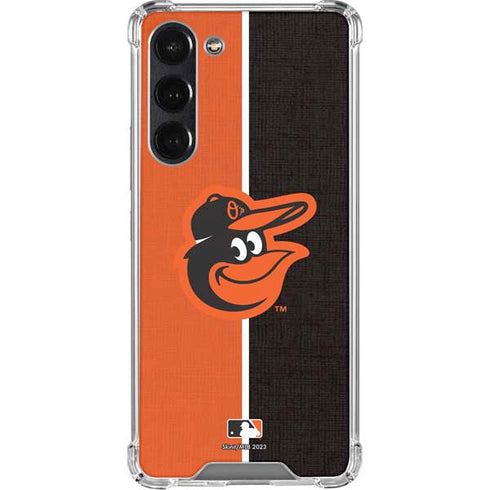 MLB Baltimore Orioles Split Galaxy S24 FE Clear Case