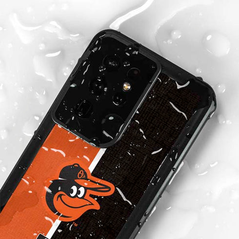MLB Baltimore Orioles Split Galaxy S24 Ultra Waterproof Case