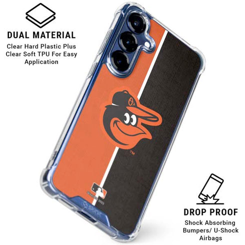 MLB Baltimore Orioles Split Galaxy S25 Plus Clear Case