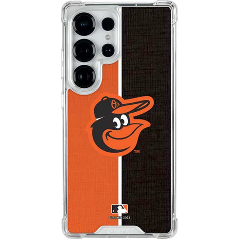 MLB Baltimore Orioles Split Galaxy S25 Ultra Clear Case