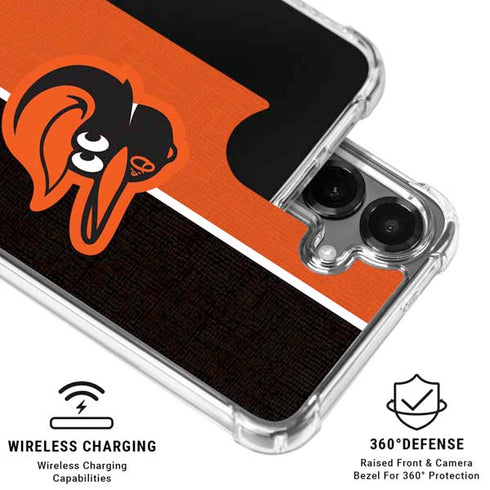 MLB Baltimore Orioles Split Galaxy S26 Clear Case