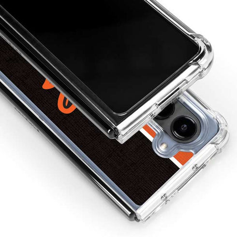 MLB Baltimore Orioles Split Galaxy Z Fold5 5G Clear Case